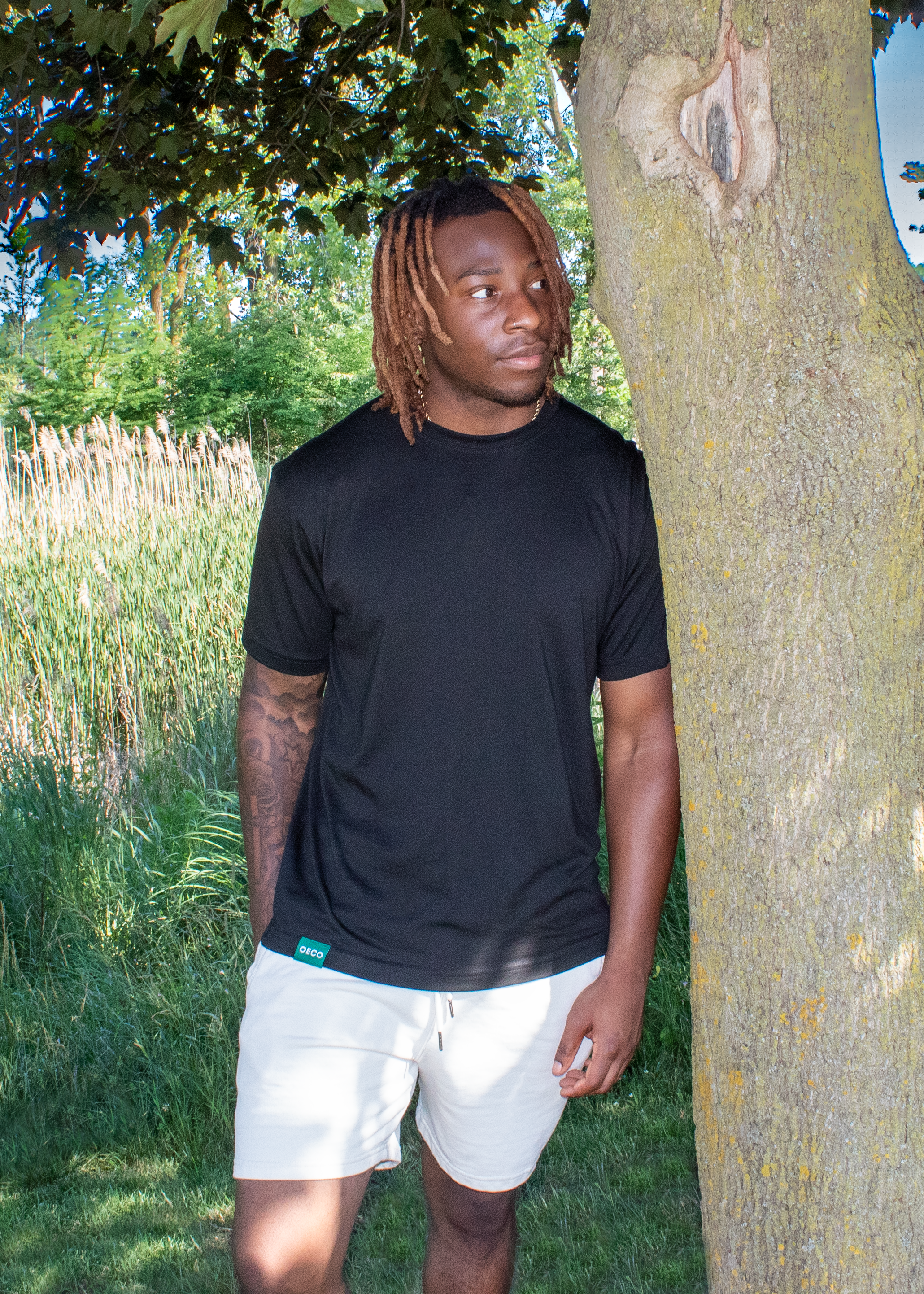 Mens Supima T Shirt - Black Edition | Green