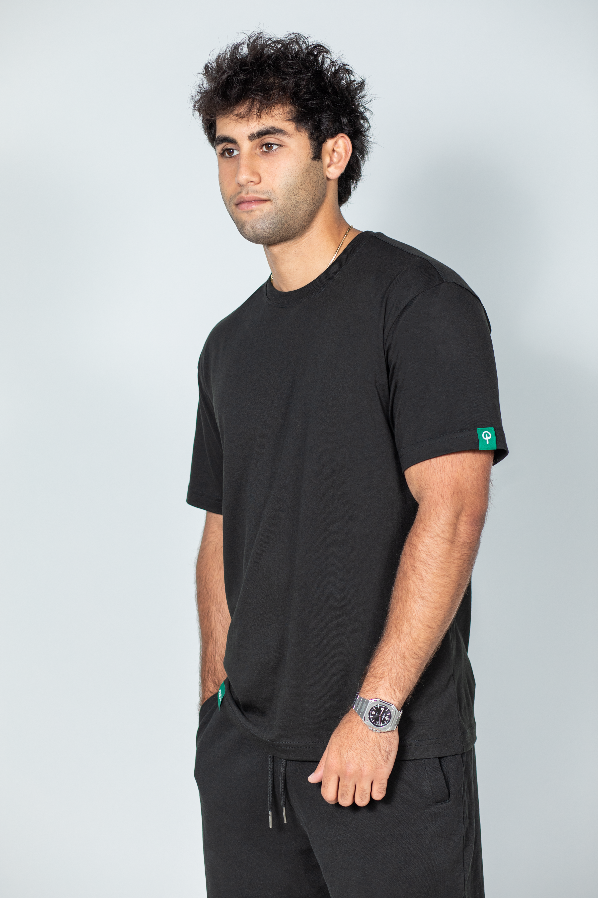 Mens Supima T Shirt - Black Edition | Green