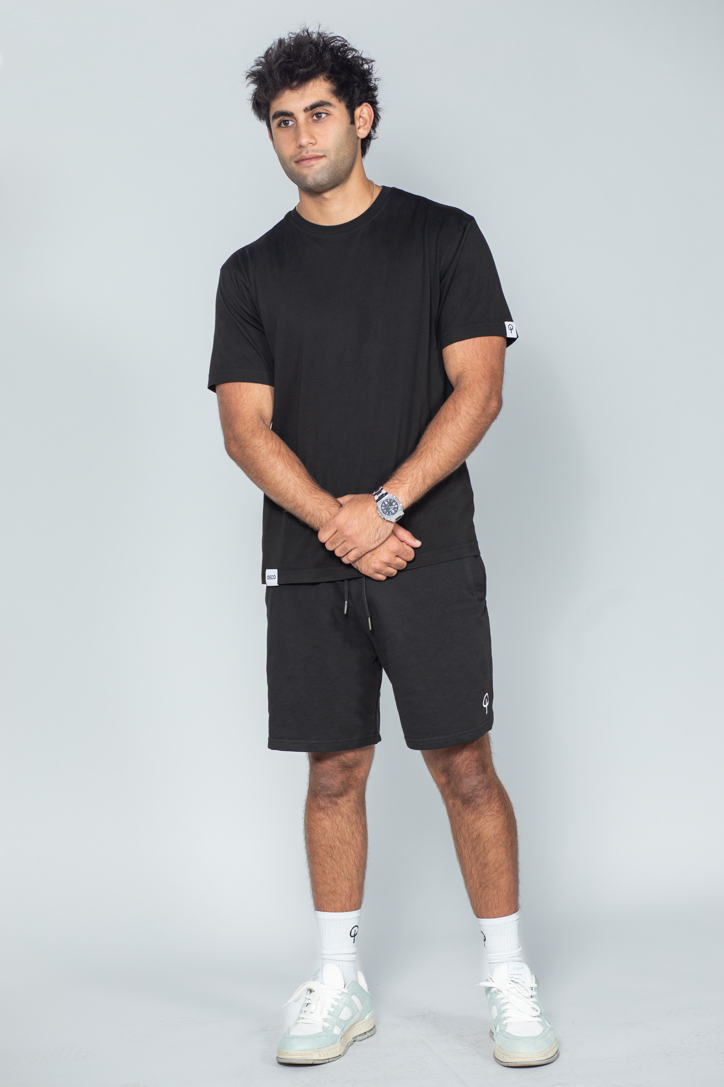 Mens Supima T Shirt - Black Edition | White