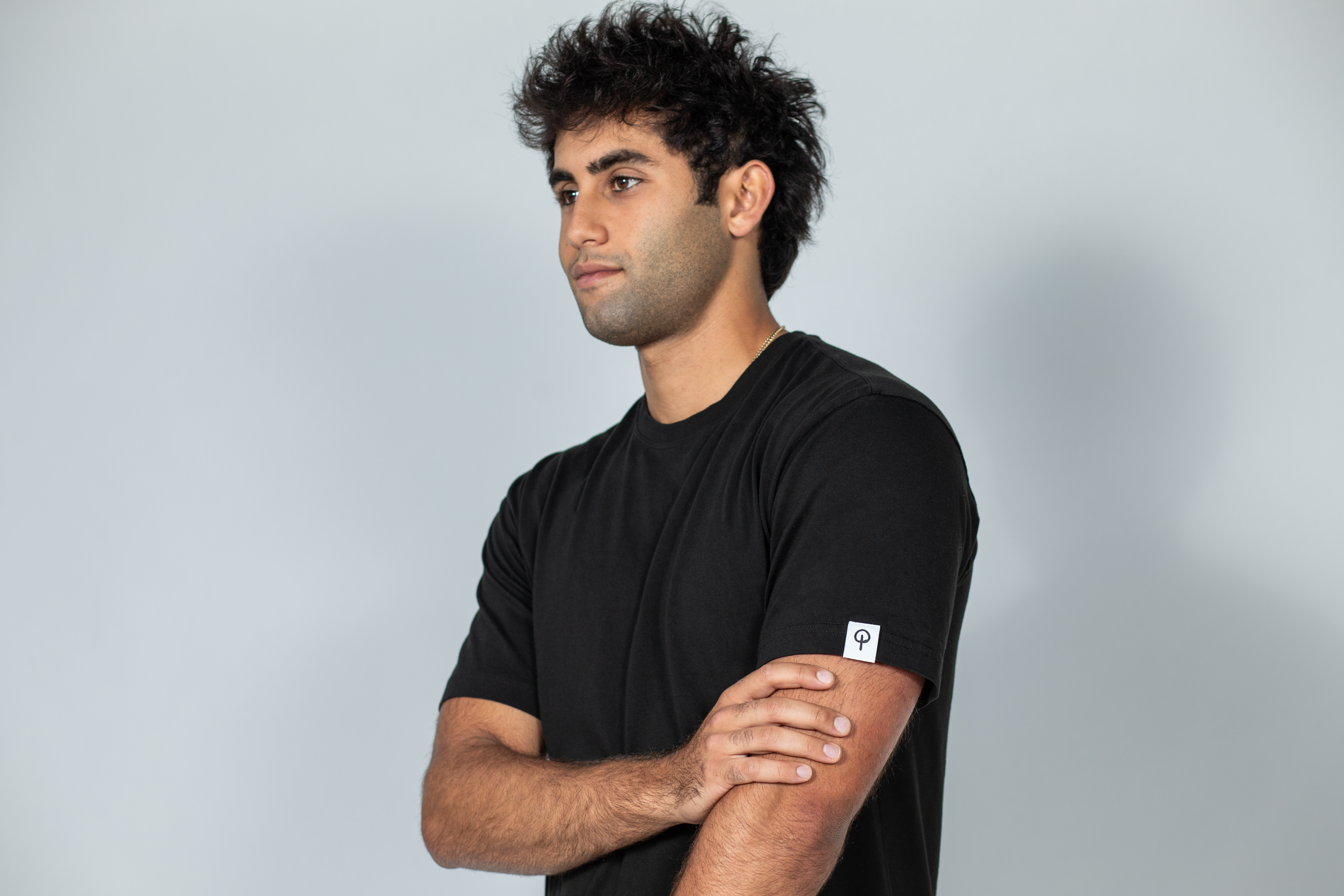 Mens Supima T Shirt - Black Edition | White